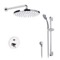 Thermostatic Rain Shower System with Handheld, Rain Shower Head, Shower Faucet Set